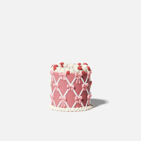 Boowan Nicole Rosy Ribbon Wedding Cake silikona sveču veidne