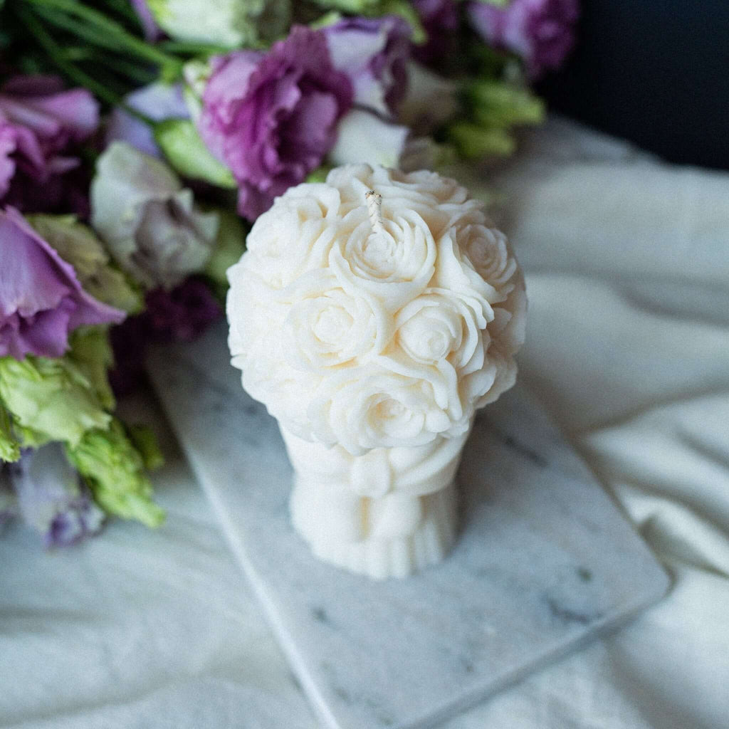 Handcrafted unscented pillar candle with clean-burning rapeseed wax and cotton wick