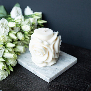Rapeseed wax pillar candle CORA - LILELE STUDIO
