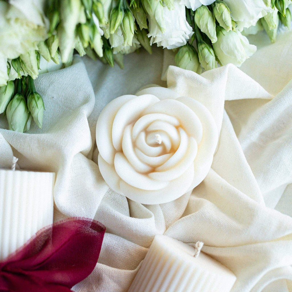 Rapeseed wax pillar candle set RUMI - LILELE STUDIO