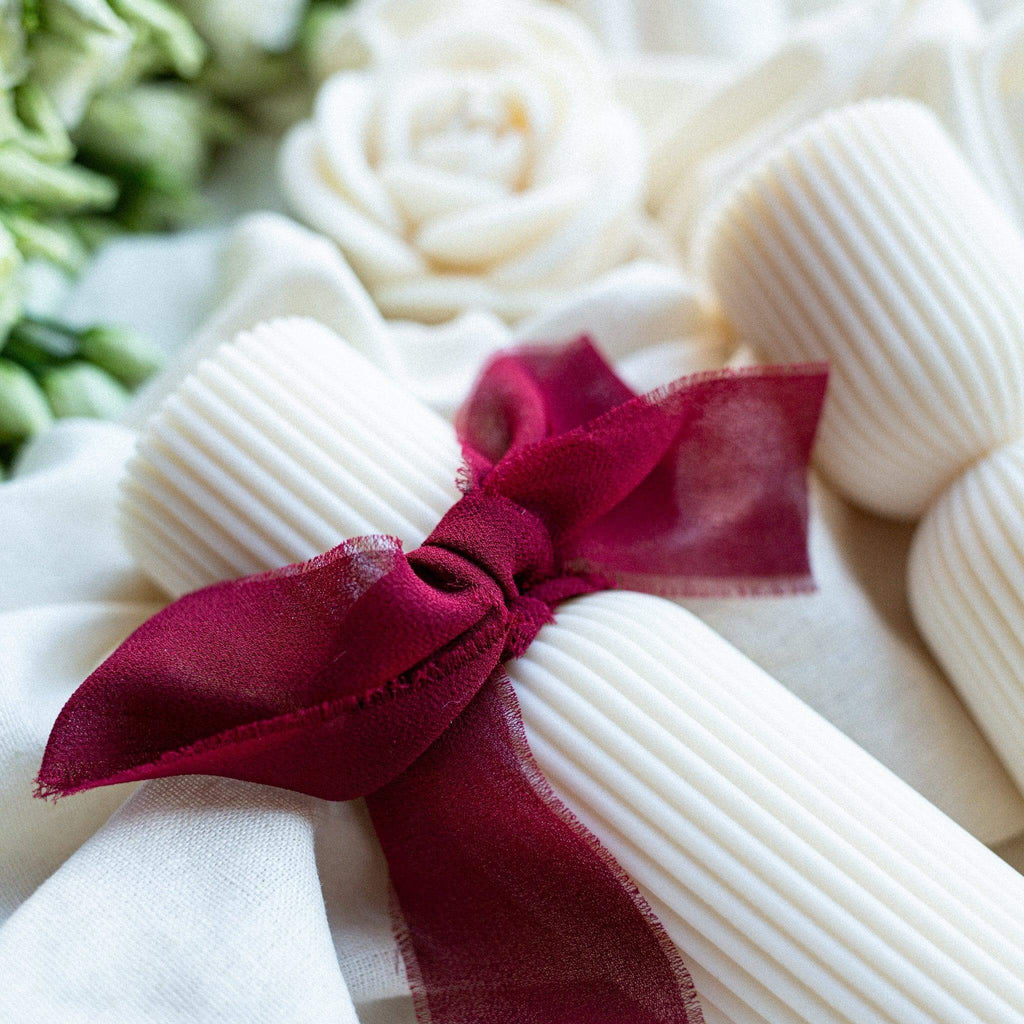 Rapeseed wax pillar candle set RUMI - LILELE STUDIO