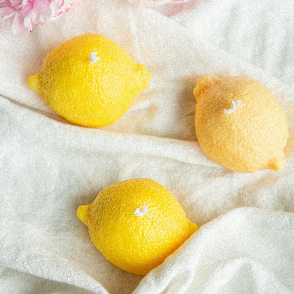 Rapšu vaska svece CITRONS - LILELE STUDIO