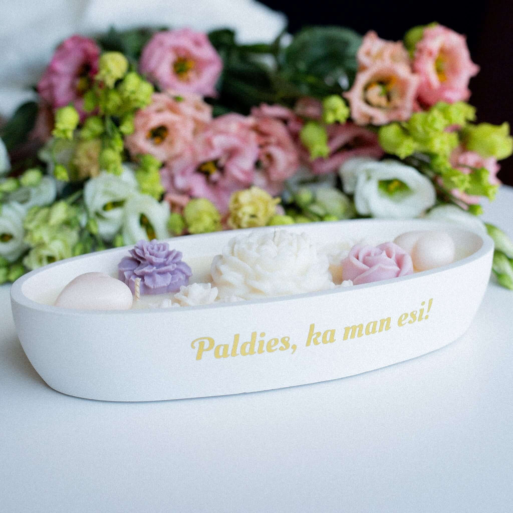 Scented soy wax bowl candle FLORA | in a gift box - LILELE STUDIO