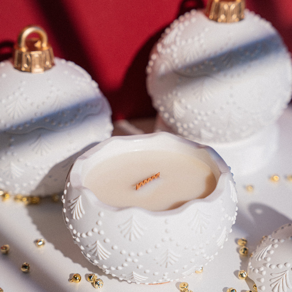 Ziemassvētku sojas vaska svece roku darbs